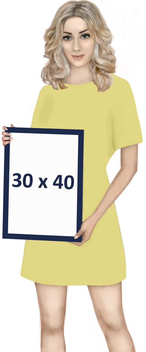 Размер картины 30х40
